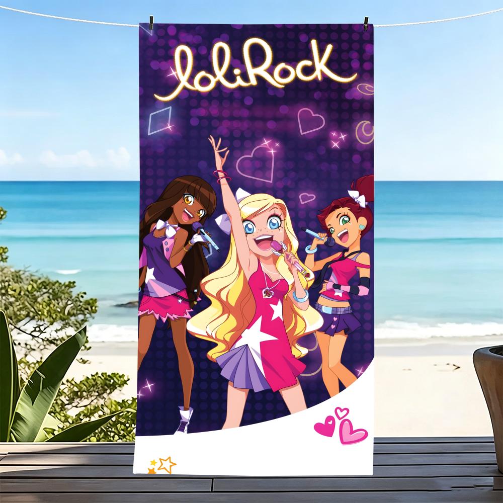 L-Lolirock-S Полотенце Микрофибра Пляжное Полотенце, Быстросохнущее, Без Песка, Ультратонкое Волокно, Супер Мягкое.