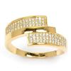 Gold Plated Ring 'Sissi' Golden White - 10 Mm