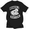 2025 Новый повседневный T-shirt Монголия Mc Патч напечатанный узор мужской с круглым вырезом 100% хлопок свободный повседневный топ T-shirt