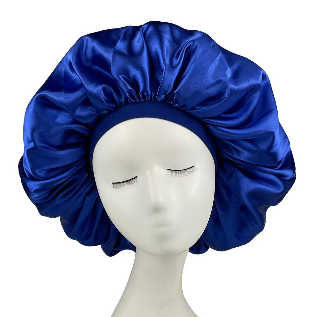 Large Bonnet Women Big Size Satin Bonnet Sleeping Night Women Cap Bonnet Hat Satin Cheveux Nuit Silk Bonnets for Women
