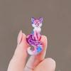 Female Fashion Enamel Cute Squirrel Brooches For Women Luxury Yellow Gold Color Alloy Animal Brooch Safety Pins