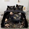Home Cat Pattern 3D Printing 3pcs Single Double Queen Quilt Cover Pillowcase Bedding Set