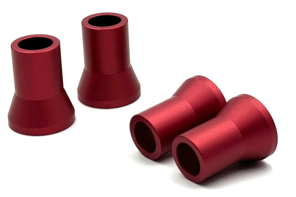 COTRAX TR413 Aluminum Air Valve Sleeves Set of 4 for Rubber Valves, Lightweight Aluminum,