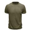 Men's Short Sleeved Knitted T-shirt Top With Round Neck Ribbed Pullover