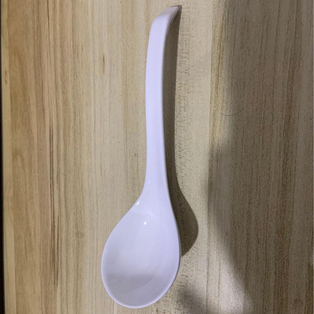Чисто-белая керамическая ложка для супа и риса, устойчивая к высоким температурам