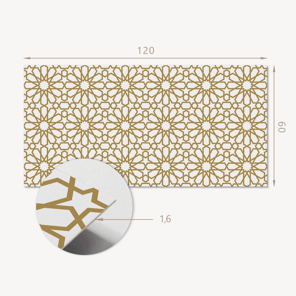 Ready-to-install printed vinyl panel 120x60 cm geometric pattern with stars