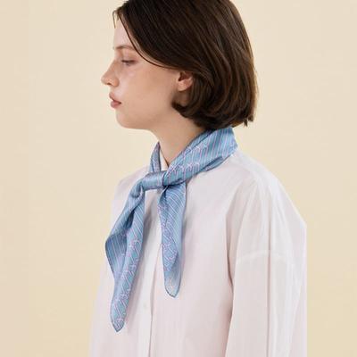 2DREAMERS Flowing Grid Silk Scarf