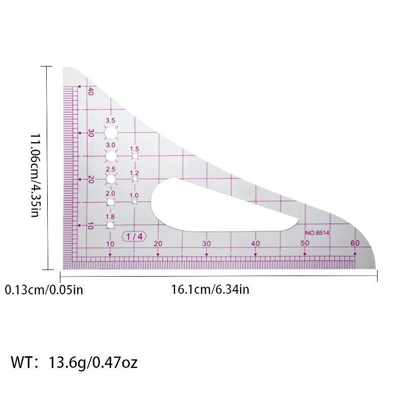 Многофункциональная линейка для создания выкроек одежды: Швейный инструмент для точной резки по кривой
