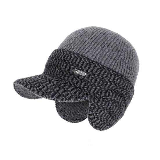 Шапка для верховой езды Мягкая плюшевая внутренняя часть Широкие поля Защищающая уши Вязаная бейсболка Ветрозащитная