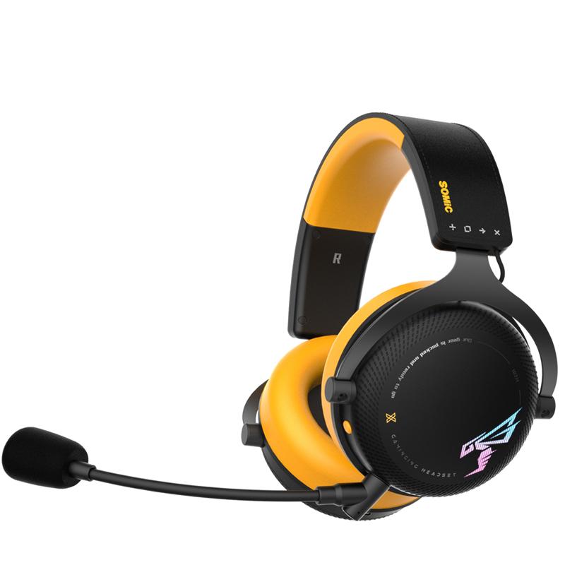 Беспроводные Bluetooth-наушники Somic G760 с 3 режимами подключения, сверхнизкая задержка 35 мс, игровая беспроводная гарнитура с подсветкой