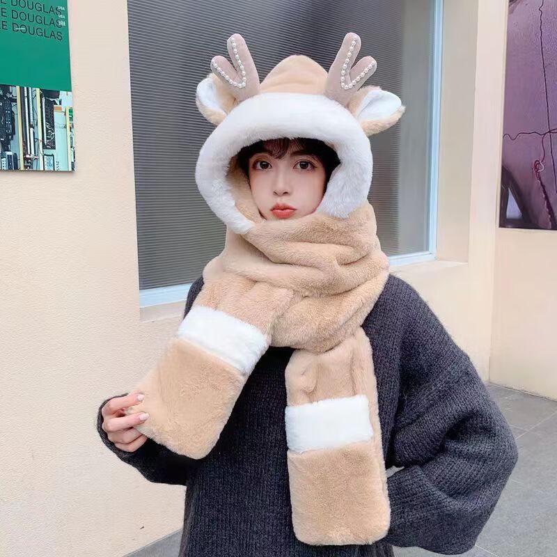 Pearl Antler Winter Hat Set