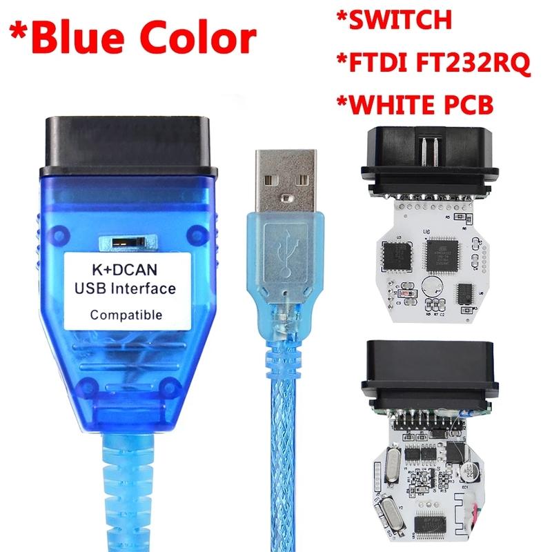 2026 For inpa K+Can K Dcan FT232RL Diagnostic Interface Cable K+Dcan Car Diagnostic Tool for B-MW OBD2 Scanner OBDII Code Reader