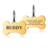 Premium Engraved Personalised Dog ID Tag Dog Name Tag Cat Puppy Name ID Bone Tag Collar Black Silver Gold Stainless Steel 3