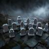Аксессуары для макета миниатюрной сцены, 14 шт., мини-модели надгробий, 3D-печатные декорации для кладбища, высокоточные реквизиты для настольных игр