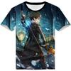 Аниме Sword Art Online Kirito SAO 3D Printed Футболка для взрослых Косплей Смешные Быстросохнущие Крутые Футболки с Коротким Рукавом Топы