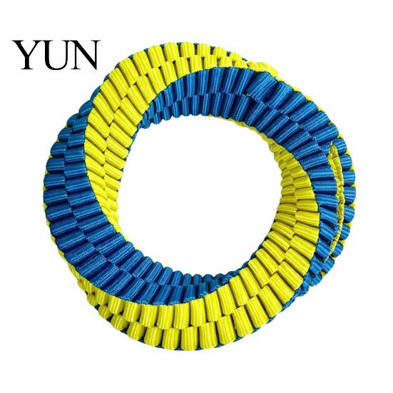 Textured Woven Nylon Chew Toy Dog Dental Tug Toy, Interactive Teeth Cleaning Washable Toys for Dogs Round or Figure 8 Design, Chewing Tugging