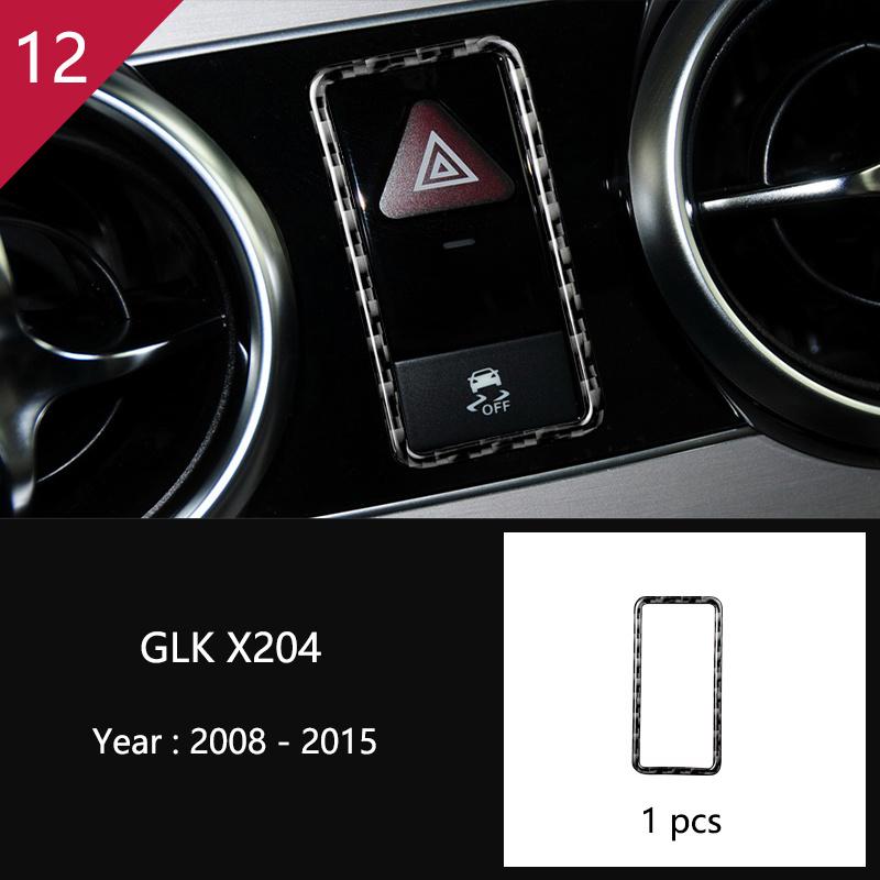 Углеродное волокно для Mercedes Benz GLK X204, внутренняя панель переключения передач, AC CD, панель, дверной подлокотник, отделка, наклейка на автомобиль
