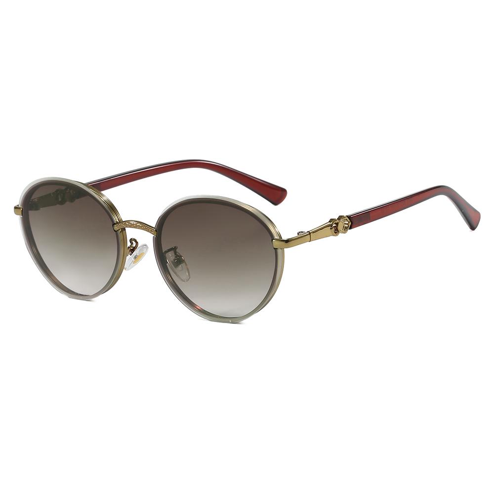 Steampunk Inspired Oval Metal Frame Goggles Style Sun Shades for Men Vintage Punk Accessory Sunglasses Women