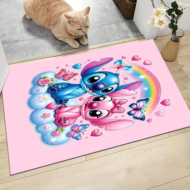 1Pc Lilo Stitch Tropical Adventure Carpet Rug Customizable Soft Washable Antislip Home Living Room Sofa Mats Personalized Rug 091784