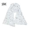 Lightweight Winter Layering Glitter Sparkly Foil Snowflake Print Scarf for Women, Christmas Warm Fashionable Neckwear Theme Shawl Wrap, Fall