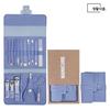 Life The Bom Пастельный кожаный набор для ухода за ногтями, 16 предметов
