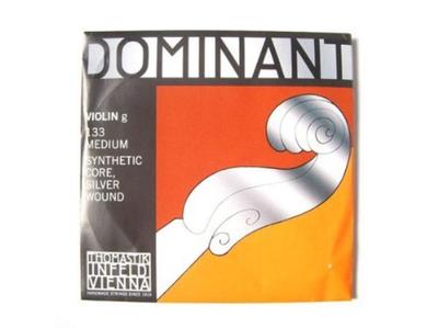 Струна для скрипки Thomastik Dominant №133, размер 4/4, струна G, с шариком на конце, с обмоткой из серебра на нейлоновой основе, струна Dominant