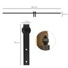 183 cm Sliding Door Complete Set, Sliding Door Hardware with Floor Guide, Sliding Door Track, Rollers