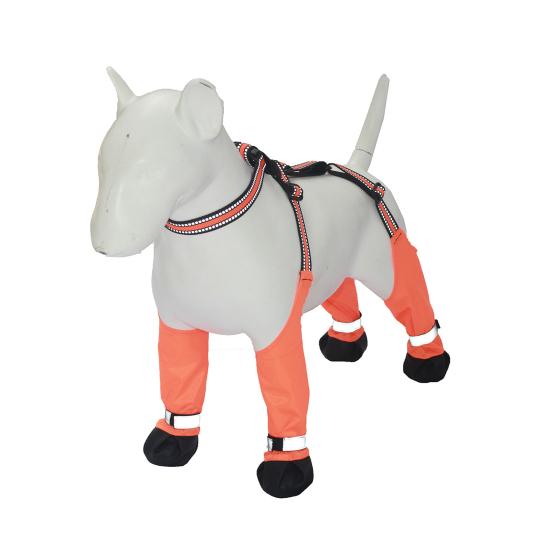 Dog Suspender Booties Anti-Slip Dog Paw Protector Waterproof Boot Leggings Adjustable Dog Suspender Shoes for Winter Snow Rain Hiking