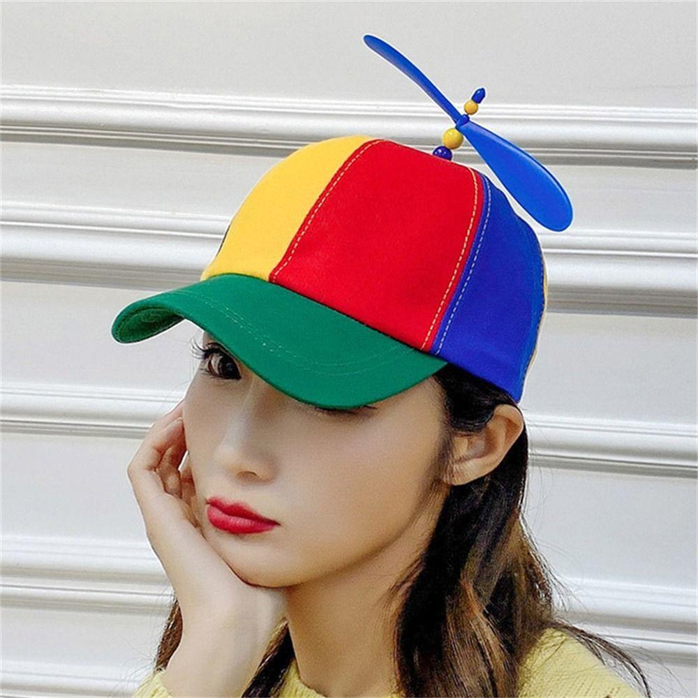 Adjustable Bamboo Dragonfly Cap Snapback Baseball Cap Funny Helicopter Propeller Hat  Boys Girls
