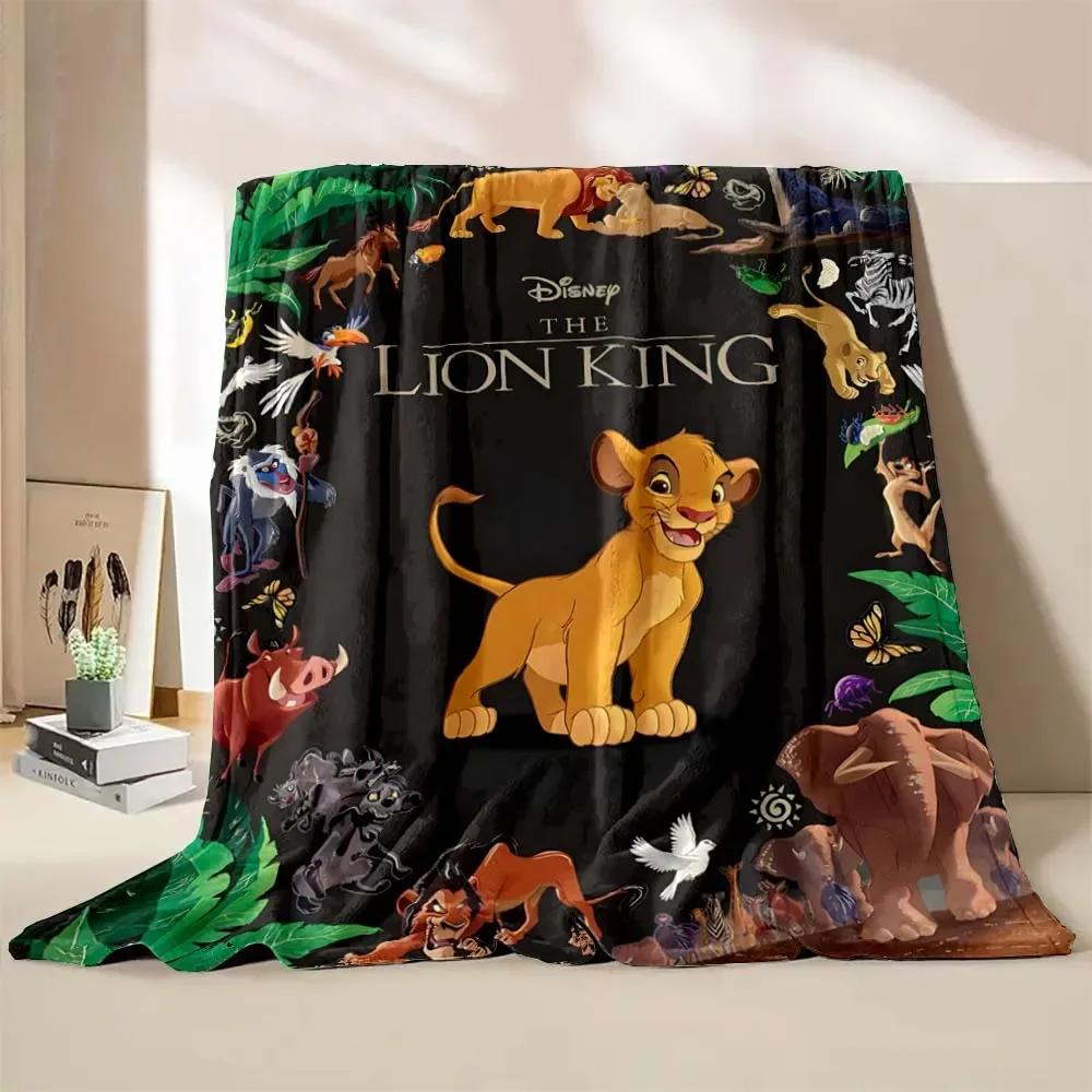 Classic Simba Lion King Theme Blanket Boys and Girls Soft Flannel Plush Blanket Bedroom Sofa Living Room Bed All Seasons Blanket