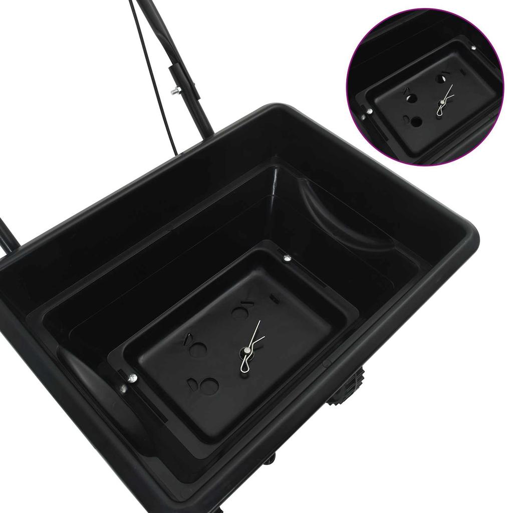 Spreader Black 82 x 46 x 75 cm PVC and Steel