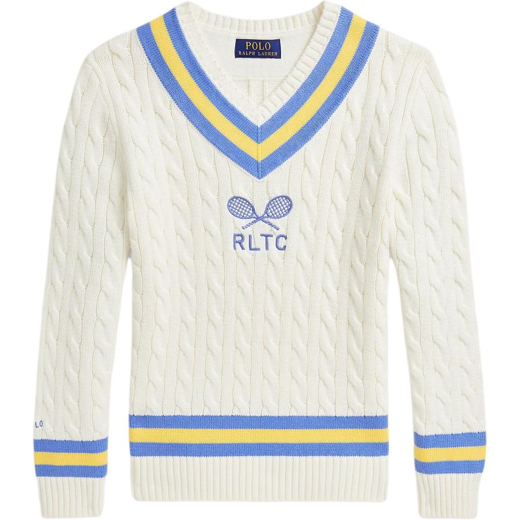 Polo Ralph Lauren Sweater Letter Print V-Neck Pullover Long Sleeve Kids Kids Sweater 323962915-001