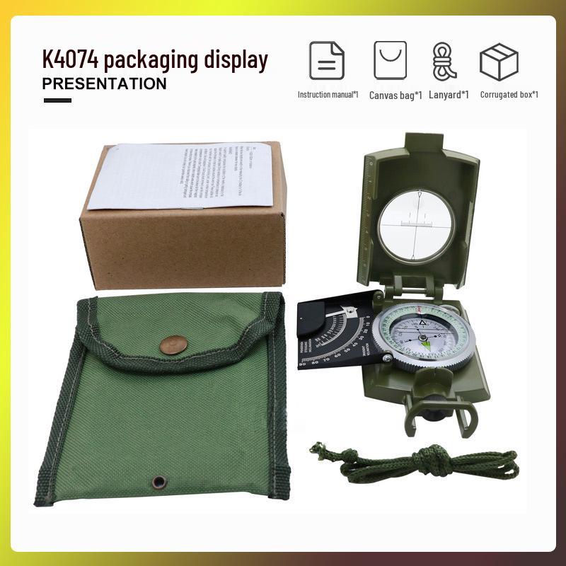 K4074 Высокоточный многофункциональный светящийся наружный компас с уклономером