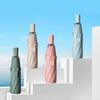 Plain Color Simple Three-fold Umbrella Sun Umbrella for Weather Rain Folding Gift Umbrella