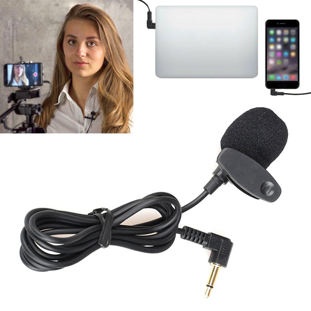Collar Audio Wired 3.5mm Jack Recording Teaching Lavalier Condenser Mic Clip-On Lapel Microphone