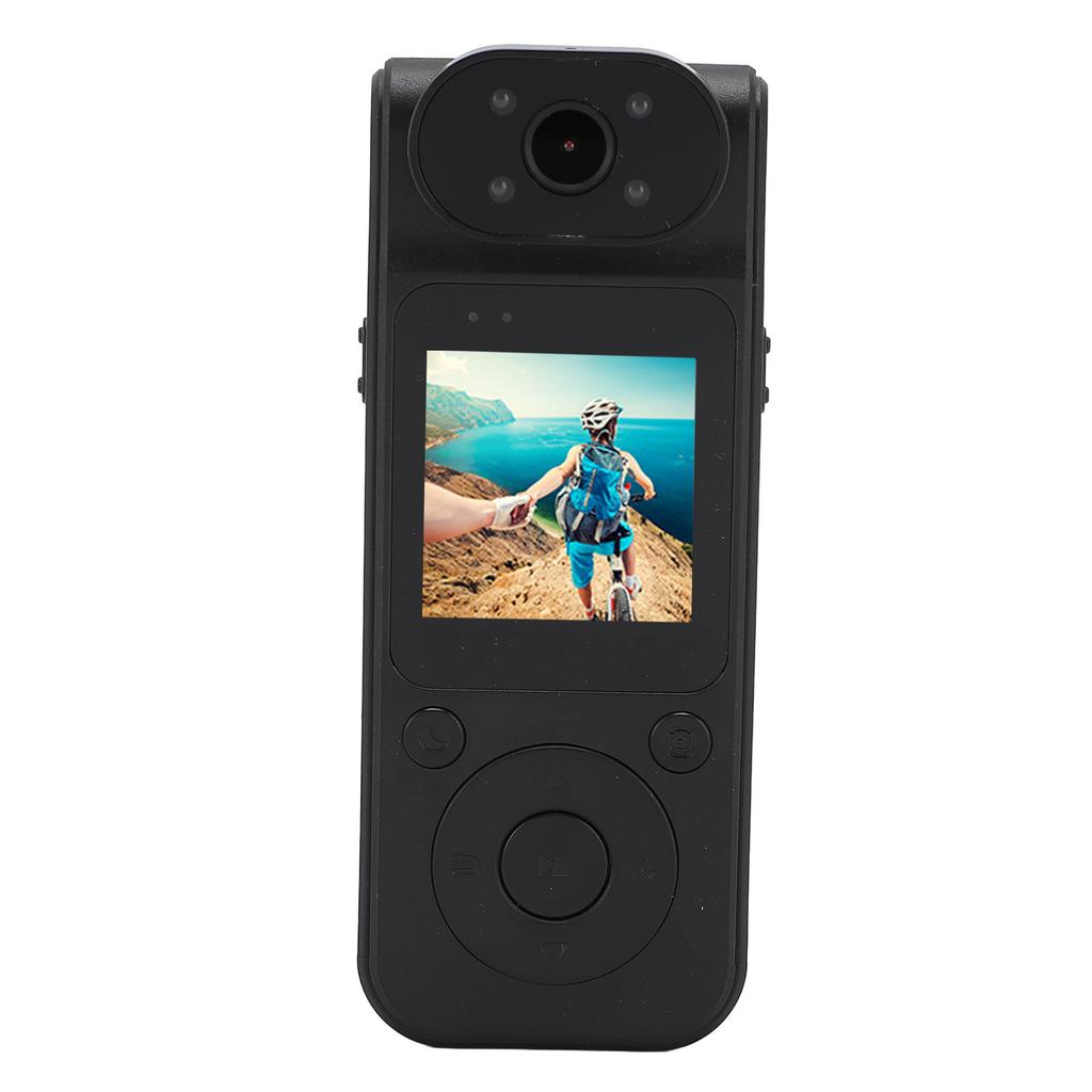 Back Clip Camcorder 4K 1.5 Inch IPS Screen Magnetic Wearable Camera 180 Degree Rotatable Lens Body W