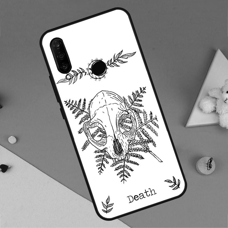 Death Tarot Cat For Huawei P30 P40 Lite P60 Pro Nova 7i 8i 11i 12i 12s 10 9 SE Y90 Y60 Y70 Y72 Y61 Y91 Case