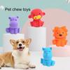 Dog Chew Toy Bite-Resistant Soft Teeth Cleaning Built-in Sounder Cartoon Animal Shape Oral Care
