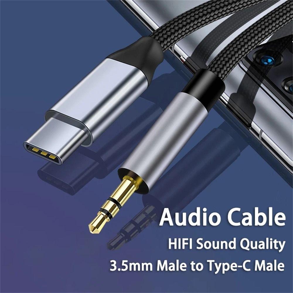 Cable 3.5mm Male Type C Male Aux Audio Cable Audio Adapter Aux Converter Cord Type C to 3.5mm