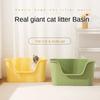 Bathroom Cat Litter Sandbox Cat Bedlpans Toilet Leak Proof Training Basin Giant Style Mode Anti External Splash Integrated Open