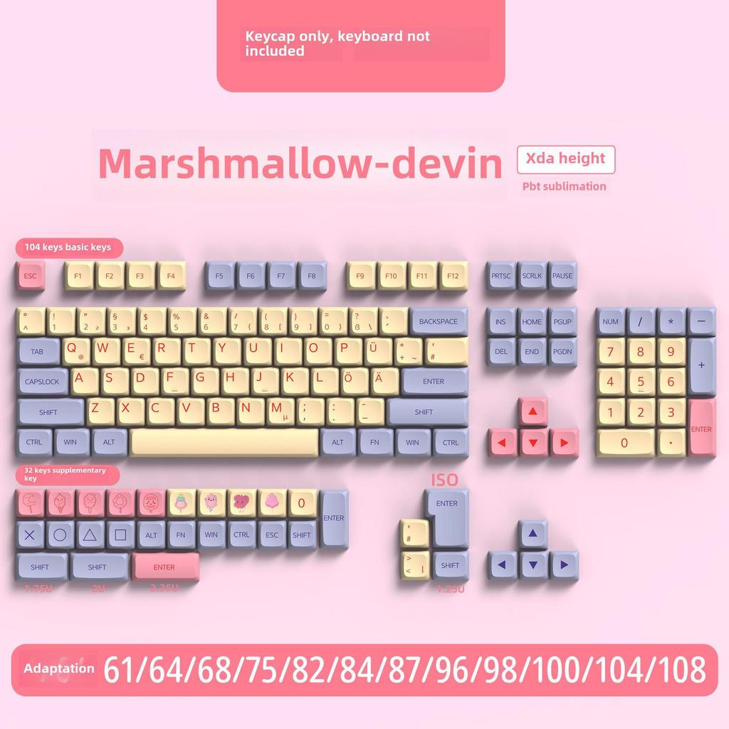 Колпачки клавиш XDA Profile PBT Dye-Sub для механических клавиатур (68/75/84/96/980/104)
