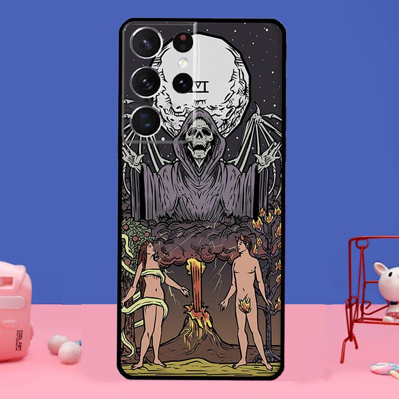 Occult Witchcraft Moon Gothic Witch Phone Case For Samsung Galaxy S22 Ultra S8 S9 S10 Plus Note 20 Ultra S20 FE S21 Ultra