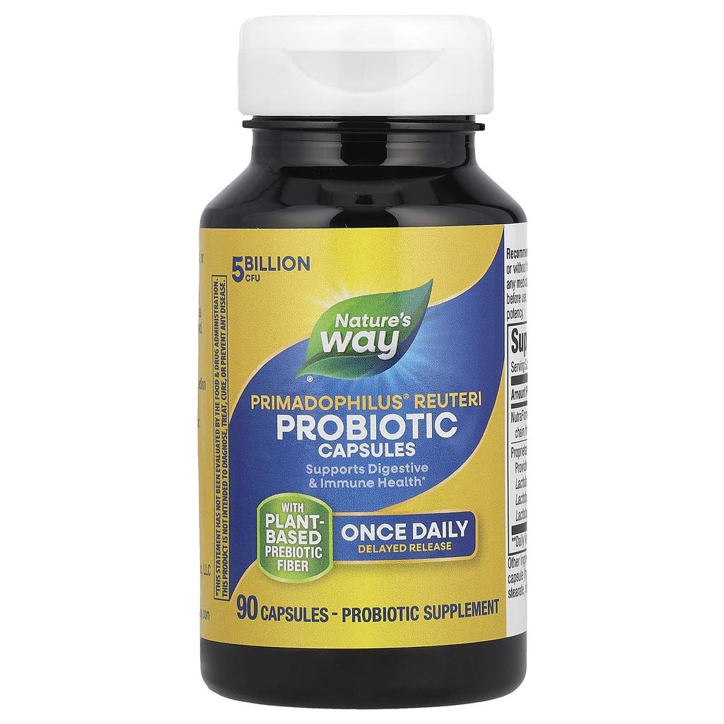Nature's Way Пробиотик Primadophilus® Reuteri, 5 миллиардов КОЕ, 90 капсул