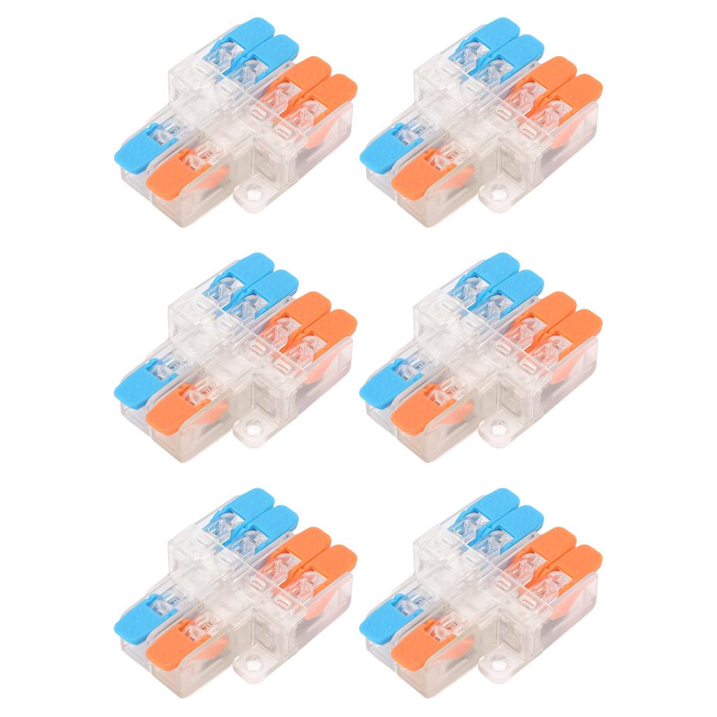 10 шт. Быстрозажимной соединитель 2 в 4 выхода 0,5–6 мм² Соединитель для проводов 41 А 450 В