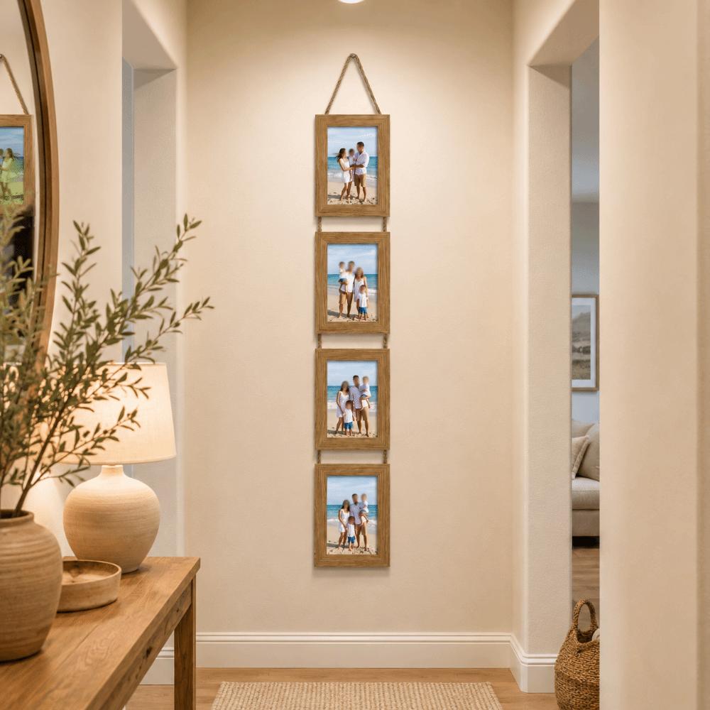 Linked Photo Holder Wall Art Picture Frame 6-Inch Vertical Photo Wall  Bedroom