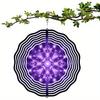 10 Inch Snowflake Wind Spinner Hanging Decor 360 Degree Rotating Hook Elegant Wind Chime for Garden Balcony Spring Summer