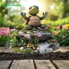 Садовый кол Yousheng Yoga Черепаха, Плоская акриловая 2D Черепаха в позе дзен, Садовый кол-черепаха для медитации для цветочного горшка, газона, растения