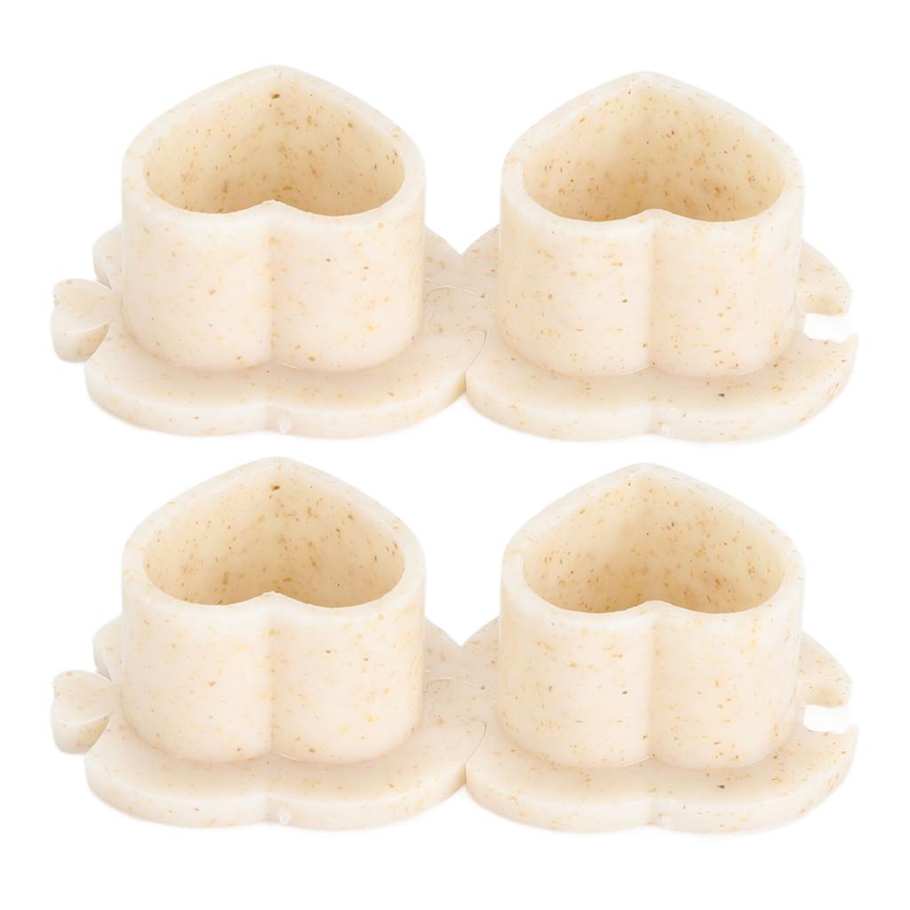 200 шт., чашки с чернилами для татуировки, в форме сердца, утолщенные, из пшеничной соломы, для наращивания ресниц, клейкая чашка с основанием