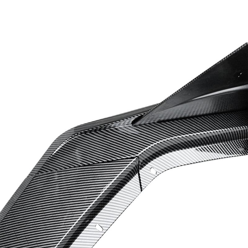 Car Front Bumper Lip Spoiler Splitter For Chevrolet Corvette C8 2 Door Z51 Stingray STG 3 2020-2024 Glossy Black Carbon Look