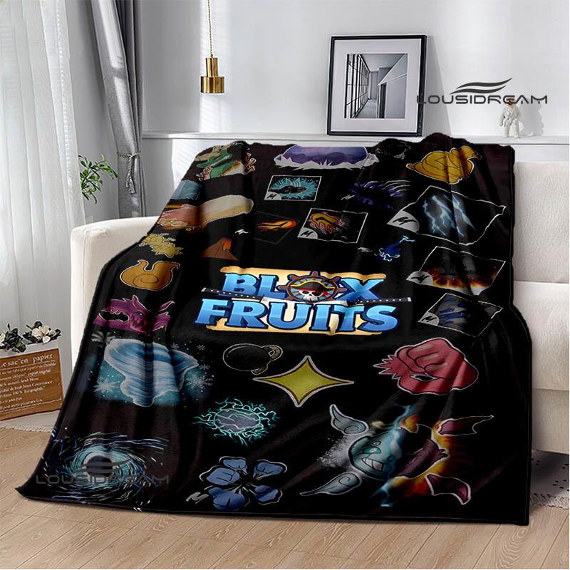 Game B-blox fruits printed blanket Picnic blanket Warm blankets Outdoor Blanket Home bed linings blankets for beds Birthday Gift